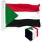 G128 5 Pack: Sudan Sudanese Flag | 3x5 Ft | LiteWeave Pro Series Printed 150D Polyester | Country Flag, Indoor/Outdoor, Vibrant Colors, Brass Grommets